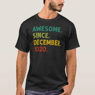 2 Years Old Awesome Since December 2020 2nd Birth T-Shirt