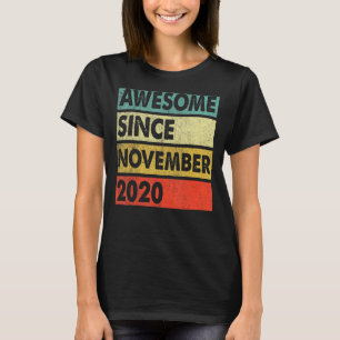 2 Years Old Awesome Since November 2020 2nd Birth T-Shirt