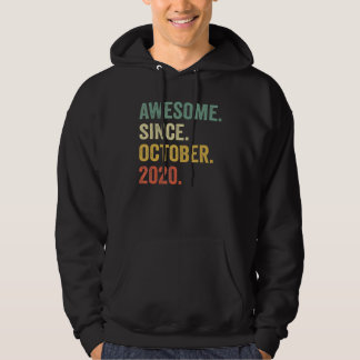2 Years Old  Awesome Since October 2020 2nd Birthd Hoodie