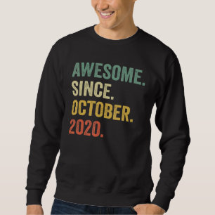 2 Years Old Awesome Since October 2020 2nd Birthd Sweatshirt