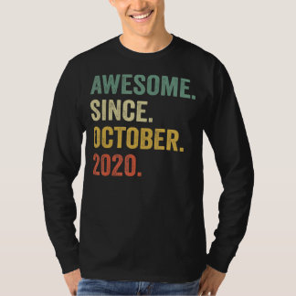 2 Years Old Awesome Since October 2020 2nd Birthd T-Shirt