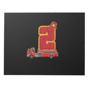 2 Years Old Birthday Boy Gifts Firefighter Notepad
