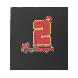 2 Years Old Birthday Boy Gifts Firefighter Notepad