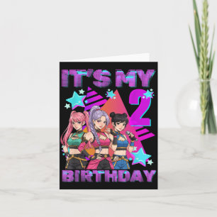 2 Years Old Birthday K P Kids 2nd Birthday Girls K Card