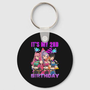 2 Years Old Birthday K P Kids 2nd Birthday Girls K Keychain