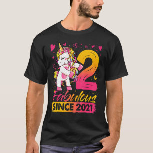 2 Years Old Flossing Unicorn 2nd Birthday Girl Par T-Shirt