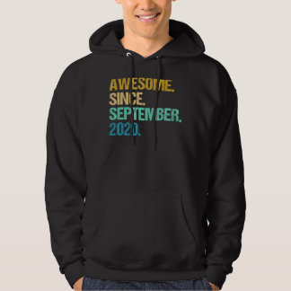 2 Years Old Funny Awesome Since September 2020 2nd Hoodie