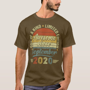 2 Years Old Gift Awesome Since September 2020 2nd T-Shirt