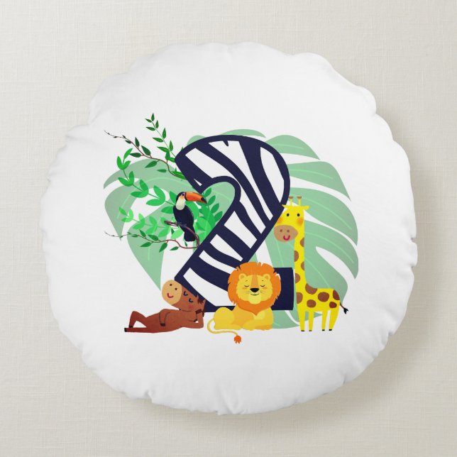 2 years old! Happy Birthday baby! Round Pillow (Front)