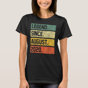 2 Years Old Legend Since August 2020 2th Birthday T-Shirt