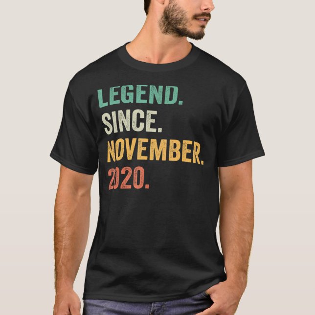 2 Years Old  Legend Since November 2020 2nd Birthd T-Shirt (Front)