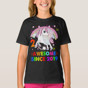 2 Years Old Unicorn Cutie 2nd Birthday Unicorn T-Shirt