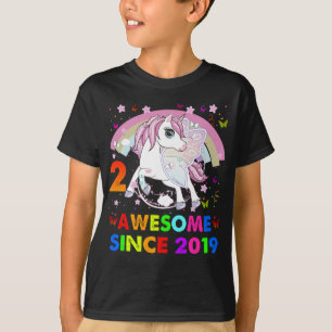 2 Years Old Unicorn Cutie 2nd Birthday Unicorn T-Shirt