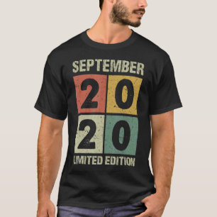 2 Years Old Vintage September 2020 2nd Birthday T-Shirt