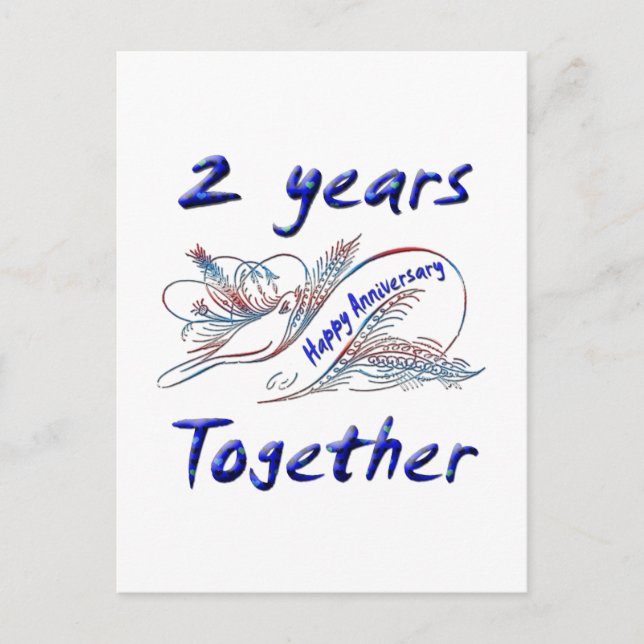 2 Years Together Postcard (Front)