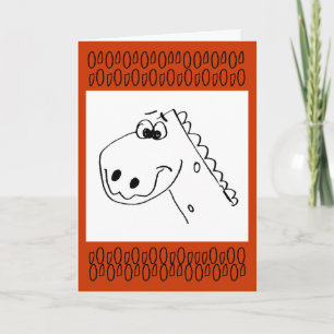 2 Yr. Birthday Dinosaur (Colour me) Card