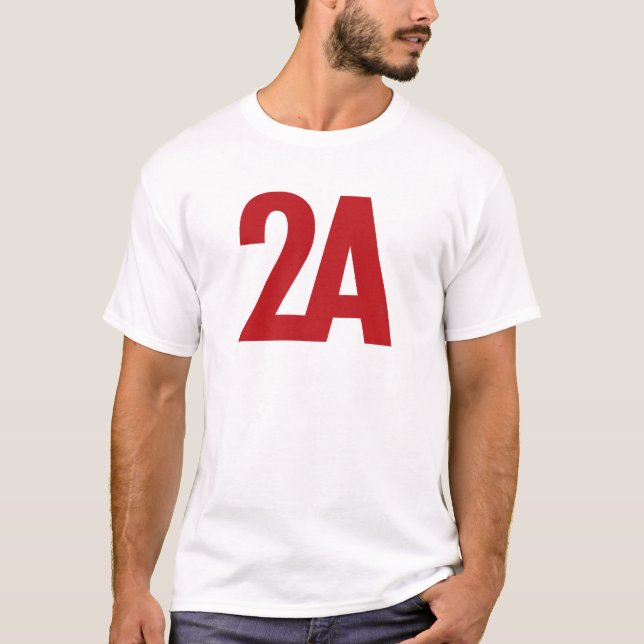 2A - 2nd Amendment - Red T-Shirt (Front)