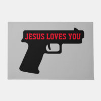 2A - JESUS LOVES YOU Door Mat