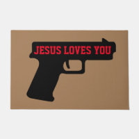 2A - JESUS LOVES YOU Door Mat