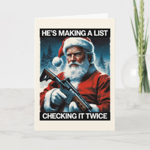 2A Santa Christmas Card   Gun Rights Holiday