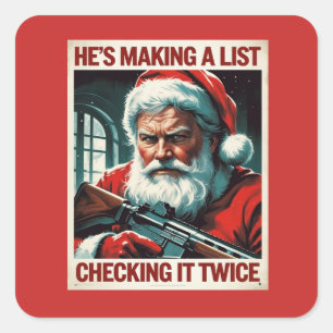 2A Santa Sticker   Second Amendment Christmas