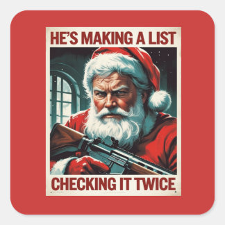 2A Santa Sticker | Second Amendment Christmas