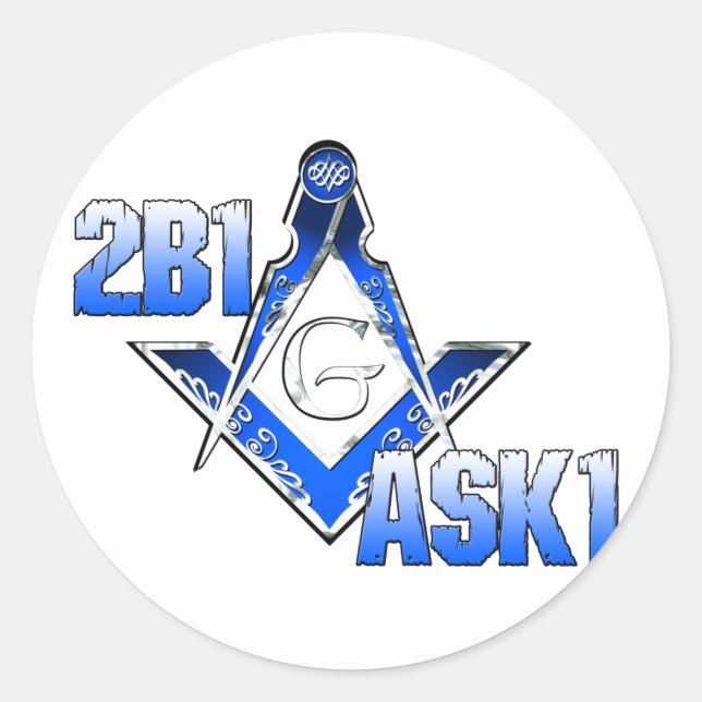 2B1ASK1 CLASSIC ROUND STICKER (Front)