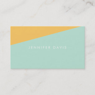 2COLOR   PALE SUNFLOWER + SEAFOAM   BUSINESS CARD