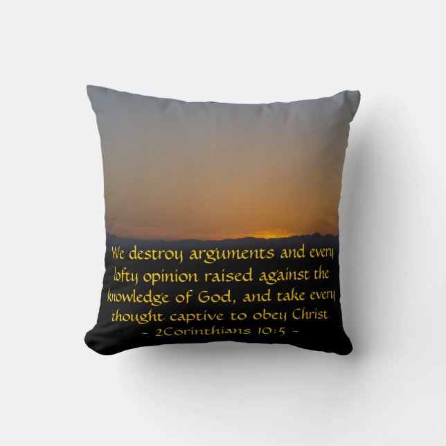 2Corinthians 10:5 Throw Pillow (Front)
