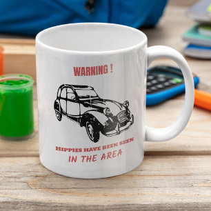 2CV Deux Chevaux Hippie Warning Coffee Mug