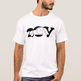 2CV Deux Chevaux Oldtimer Silhouette Typography T-Shirt
