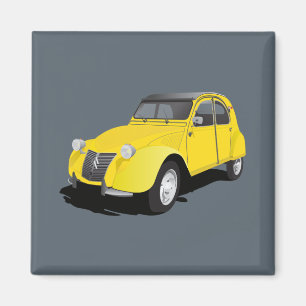 2CV (deux chevaux) yellow Magnet