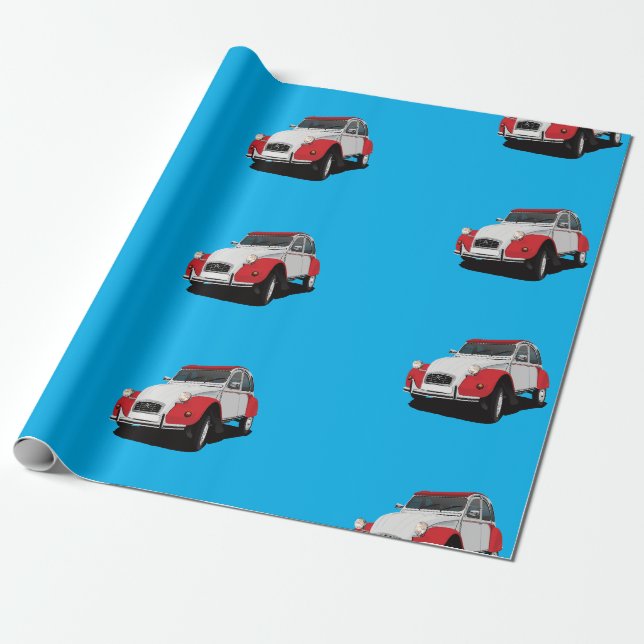 2CV in many colors Wrapping Paper (Unrolled)