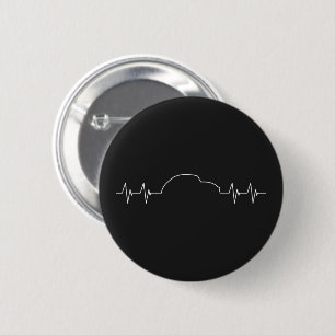 2CV Retro Car Heartbeat Pulse Frequency 2 Inch Round Button