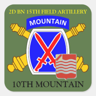 2D BN 15TH FIELD ARTILLERY 10TH MOUNTAIN STICKERS