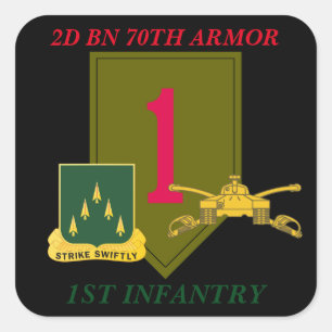2D BN 70E ARMOR 1ER STICKERS D'INFANTERIE