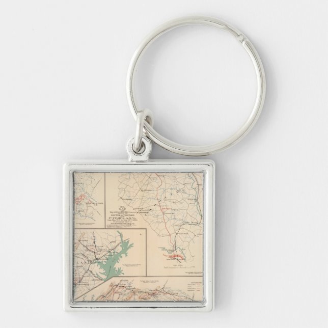 2d Corps AN Va, camps, pickets, routes Keychain (Front)