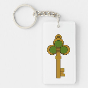 2D Fantasy Vector Magic Key Clip Art Keychain