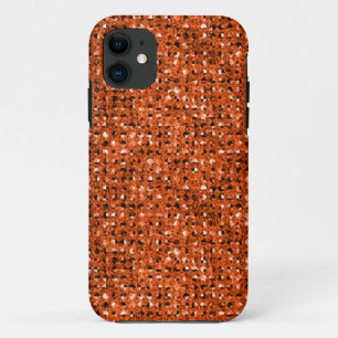 2D Flat, Printed, Orange Faux Jewels iPhone 5 Case