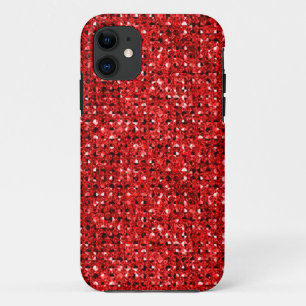 2D Flat, Printed, Red Faux Jewels iPhone 5 Case