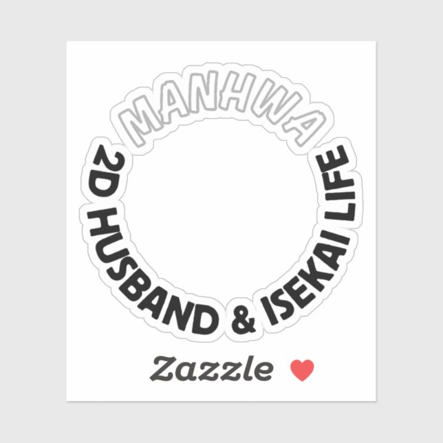 2d husband and isekai life sticker | manhwa sticke (Feuille)