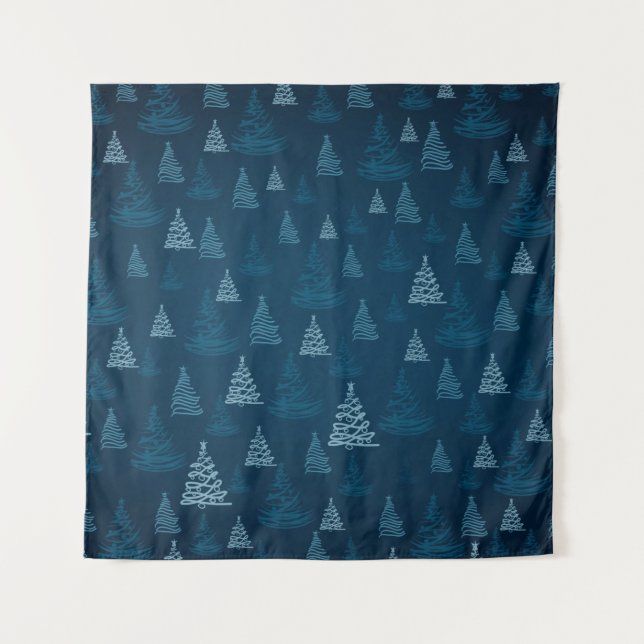 2d illustration. Abstract snowflakes. Holy Christm Tapestry (Front)