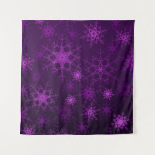 2d illustration. Abstract snowflakes. Holy Christm Tapestry