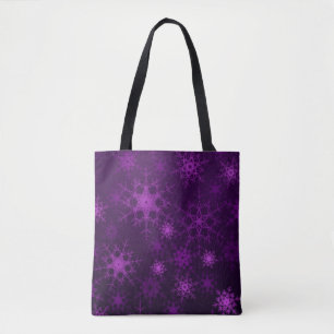 2d illustration. Abstract snowflakes. Holy Christm Tote Bag
