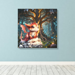 # 2Dragon World Canvas Print