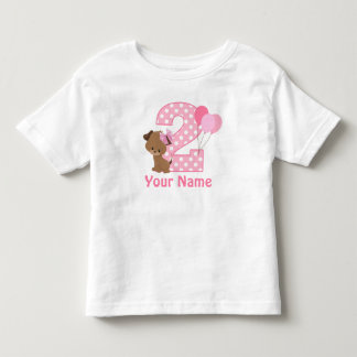2e anniversaire fille chiot personnalisée T-shirt