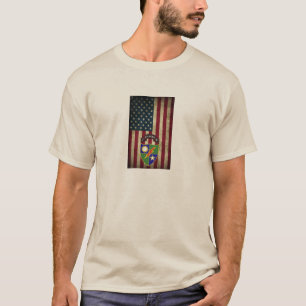 2e Bataillon - 75e Ranger T-shirt Drapeau américai