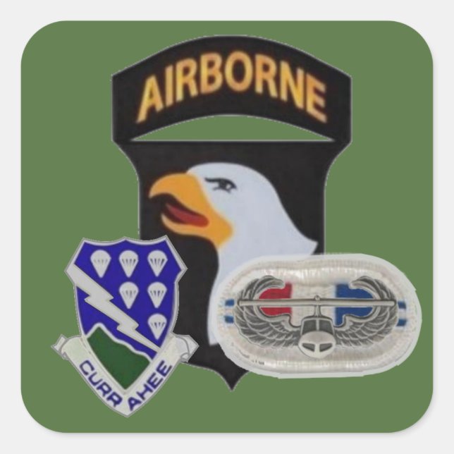 2E BN 506E INFANTERIE 101E STICKERS AÉROBORNES (Devant)