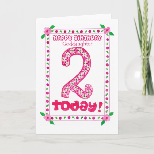 2e carte d'anniversaire pour une Godgirl (Devant)