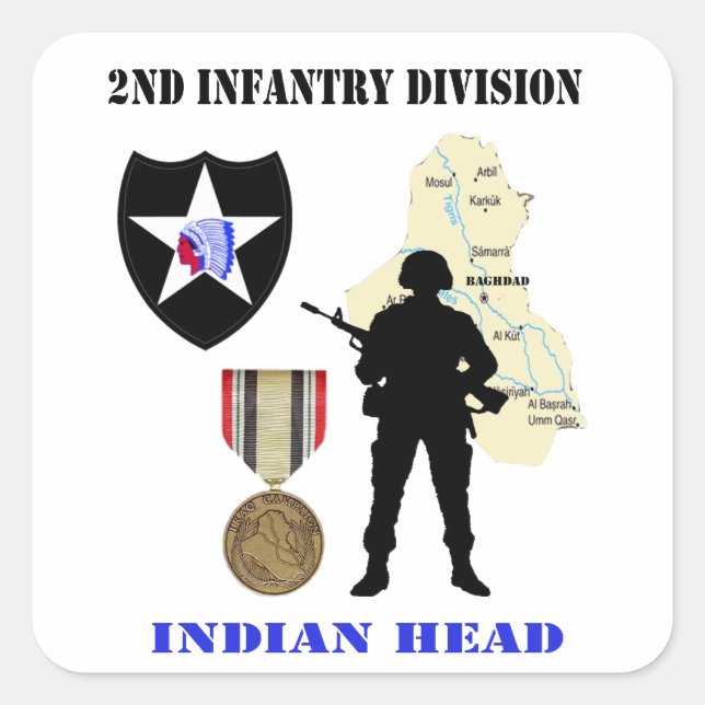 2e division d'infanterie Stickers de vétérans de g (Devant)